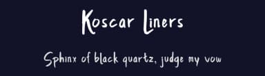 Koscar Liners by madeDeduk — Script Handwritten Font — thumbnail 2