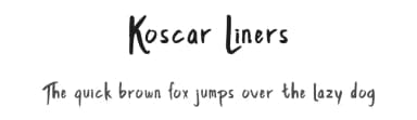 Koscar Liners by madeDeduk — Script Handwritten Font — thumbnail 1