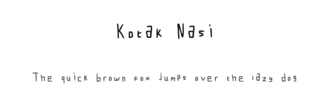 Kotak Nasi by latifatu Anisa — Script Handwritten Font