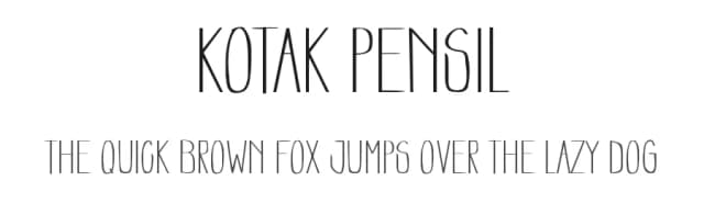 Kotak Pensil by Tigadestd — Script Handwritten Font