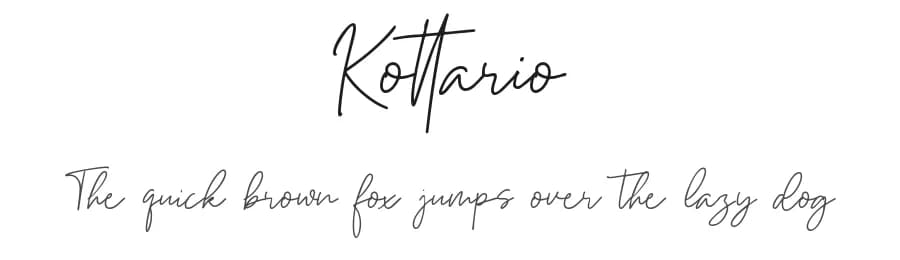 Kottario by Daksina Type — Script Handwritten Font