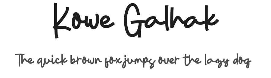 Kowe Galhak by ONG Type — Script Handwritten Font