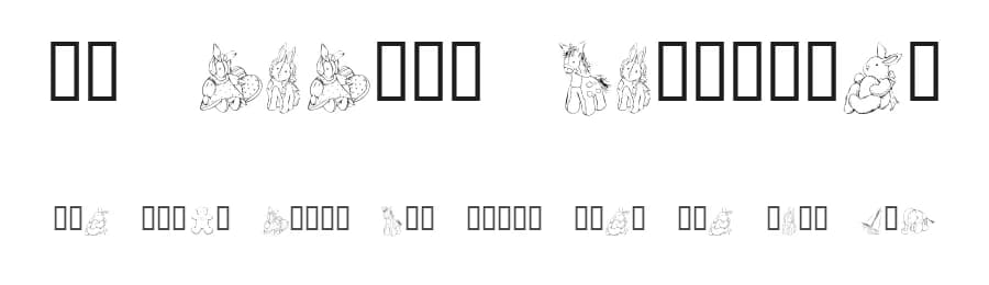 KR Baby's Favorites by Kat's Fun Fonts — Dingbats Font