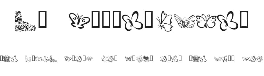 KR Butterflies by Kat's Fun Fonts — Dingbats Font