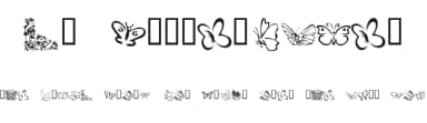 KR Butterflies by Kat's Fun Fonts — Dingbats Font — thumbnail 1
