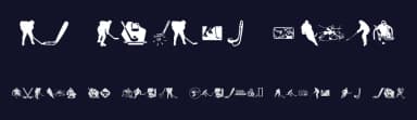 KR Hockey Dings by Kat's Fun Fonts — Dingbats Font — thumbnail 2