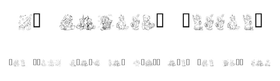 KR Holiday Teddies by Kat's Fun Fonts — Dingbats Font