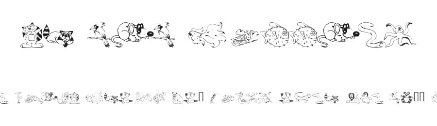 KR Lil Buddies by Kat's Fun Fonts — Dingbats Font