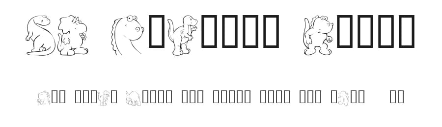 KR Nicky's Dinos by Kat's Fun Fonts — Dingbats Font
