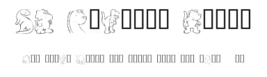 KR Nicky's Dinos by Kat's Fun Fonts — Dingbats Font — thumbnail 1