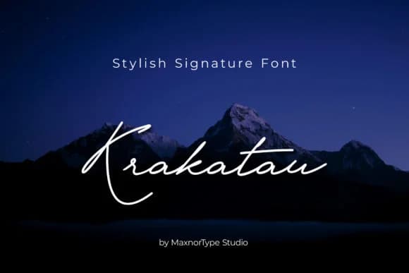 Krakatau Font by MaxnorType — Script Handwritten Font