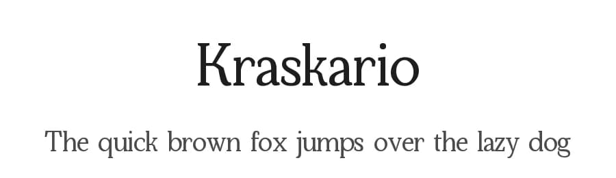 Kraskario by Dmitry Barsukov — Serif Font — preview 1