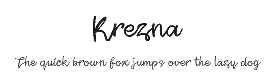 Krezna by Em Nazar — Script Handwritten Font — preview 1
