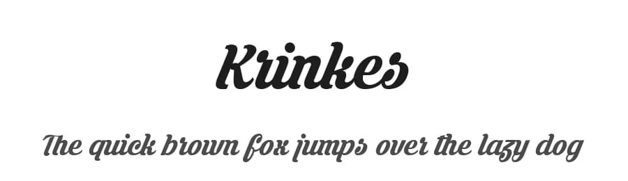 Krinkes by Måns Grebäck — Script Handwritten Font