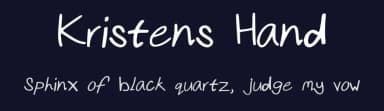 Kristens Hand by Kristen Blake — Script Handwritten Font — thumbnail 2