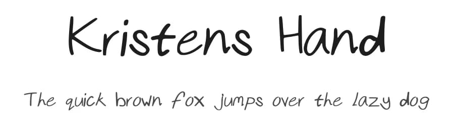Kristens Hand by Kristen Blake — Script Handwritten Font