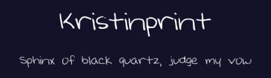 Kristinprint by Kristin Hulett — Script Handwritten Font — thumbnail 2