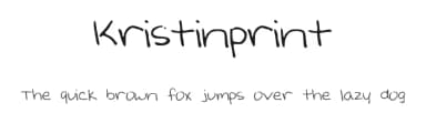 Kristinprint by Kristin Hulett — Script Handwritten Font — thumbnail 1