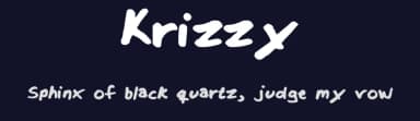 Krizzy by Kristina Eriksen — Script Handwritten Font — thumbnail 2
