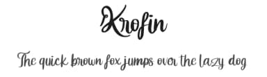 Krofin by Riki — Script Handwritten Font — thumbnail 1