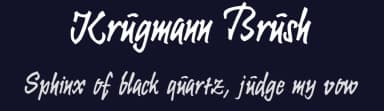 Krugmann Brush by Peter Wiegel — Script Handwritten Font — thumbnail 2