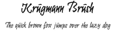 Krugmann Brush by Peter Wiegel — Script Handwritten Font — thumbnail 1