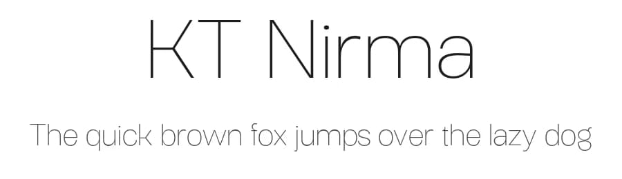 KT Nirma by Meithey — Sans Serif Font