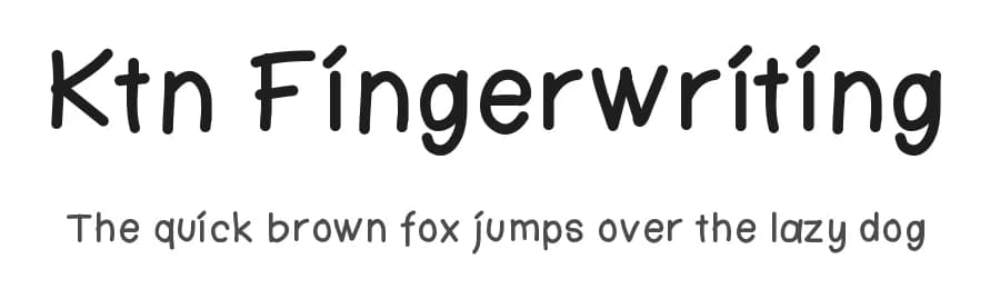Ktn Fingerwriting by Kutan Ural — Script Handwritten Font