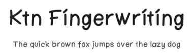 Ktn Fingerwriting by Kutan Ural — Script Handwritten Font — thumbnail 1