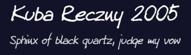 Kuba Reczny 2005 by Jakub Degórski — Script Handwritten Font — thumbnail 2