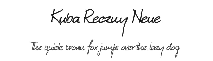 Kuba Reczny Neue by Jakub Degórski — Script Handwritten Font