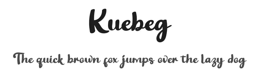 Kuebeg by twinletter — Script Handwritten Font