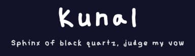 Kunal by Kunal — Script Handwritten Font — thumbnail 2
