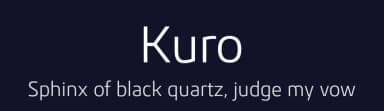 Kuro by The Northern Block — Sans Serif Font — thumbnail 2