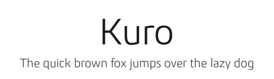 Kuro by The Northern Block — Sans Serif Font — preview 1