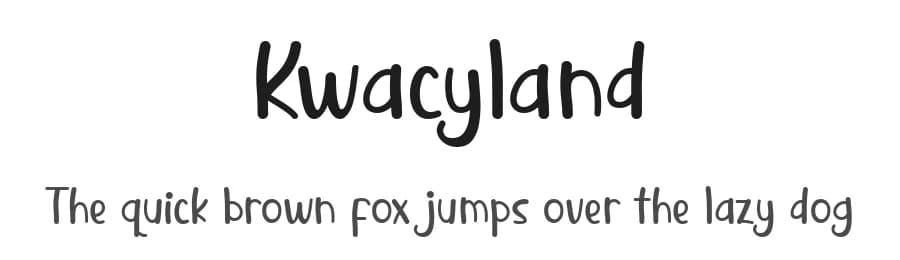 Kwacyland by 7NTypes — Script Handwritten Font