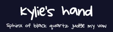 Kylie's hand by Kylie Sng — Script Handwritten Font — thumbnail 2
