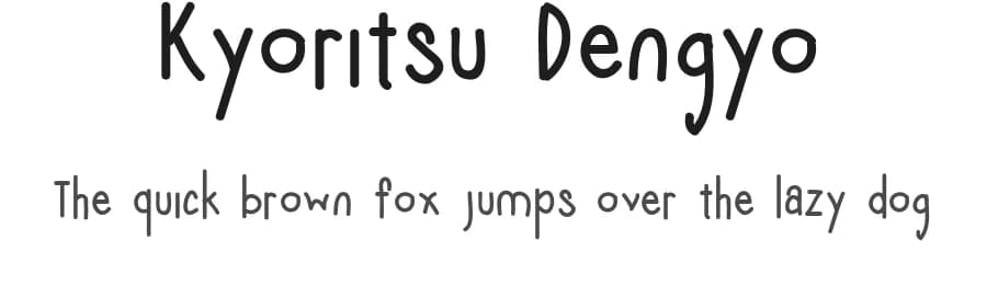Kyoritsu Dengyo by Rachel Lauren — Script Handwritten Font
