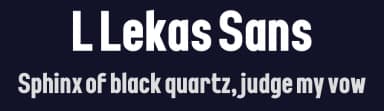 L Lekas Sans by wepfont.com — Sans Serif Font — thumbnail 2