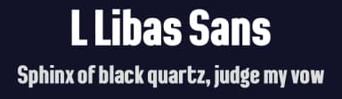 L Libas Sans by wepfont.com — Sans Serif Font — thumbnail 2