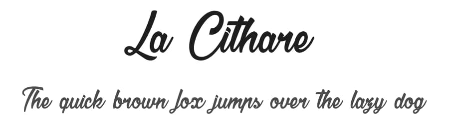 La Cithare by dcoxy - Greg Medina — Script Handwritten Font