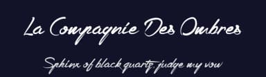 La Compagnie Des Ombres by Maelle.K | Thomas Boucherie — Script Handwritten Font — thumbnail 2