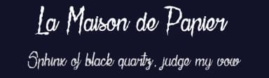 La Maison de Papier by dcoxy - Greg Medina — Script Handwritten Font — thumbnail 2