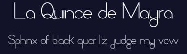 La Quince de Mayra by Michael Muranaka — Sans Serif Font — thumbnail 2