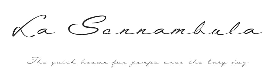 La Sonnambula by deFharo — Script Handwritten Font