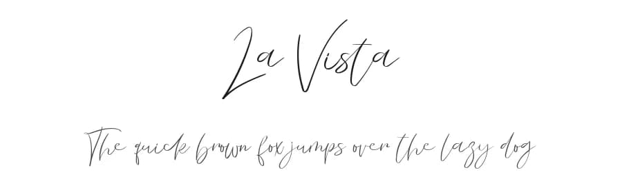 La Vista by AminMario — Script Handwritten Font