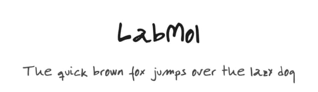 LabMol by by Molin — Script Handwritten Font