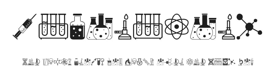 Laboratory by Woodcutter — Dingbats Font