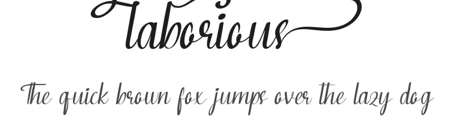 Laborious by Calligraphy Fonts — Script Handwritten Font