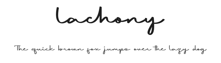 Lachony by Jadatype — Script Handwritten Font